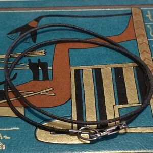 Sterling  and leather necklace